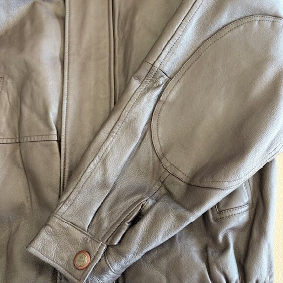 Vintage Walden Mens Brown Leather Bomber Jacket Excellent Cond Size Large - Picture 3 of 13